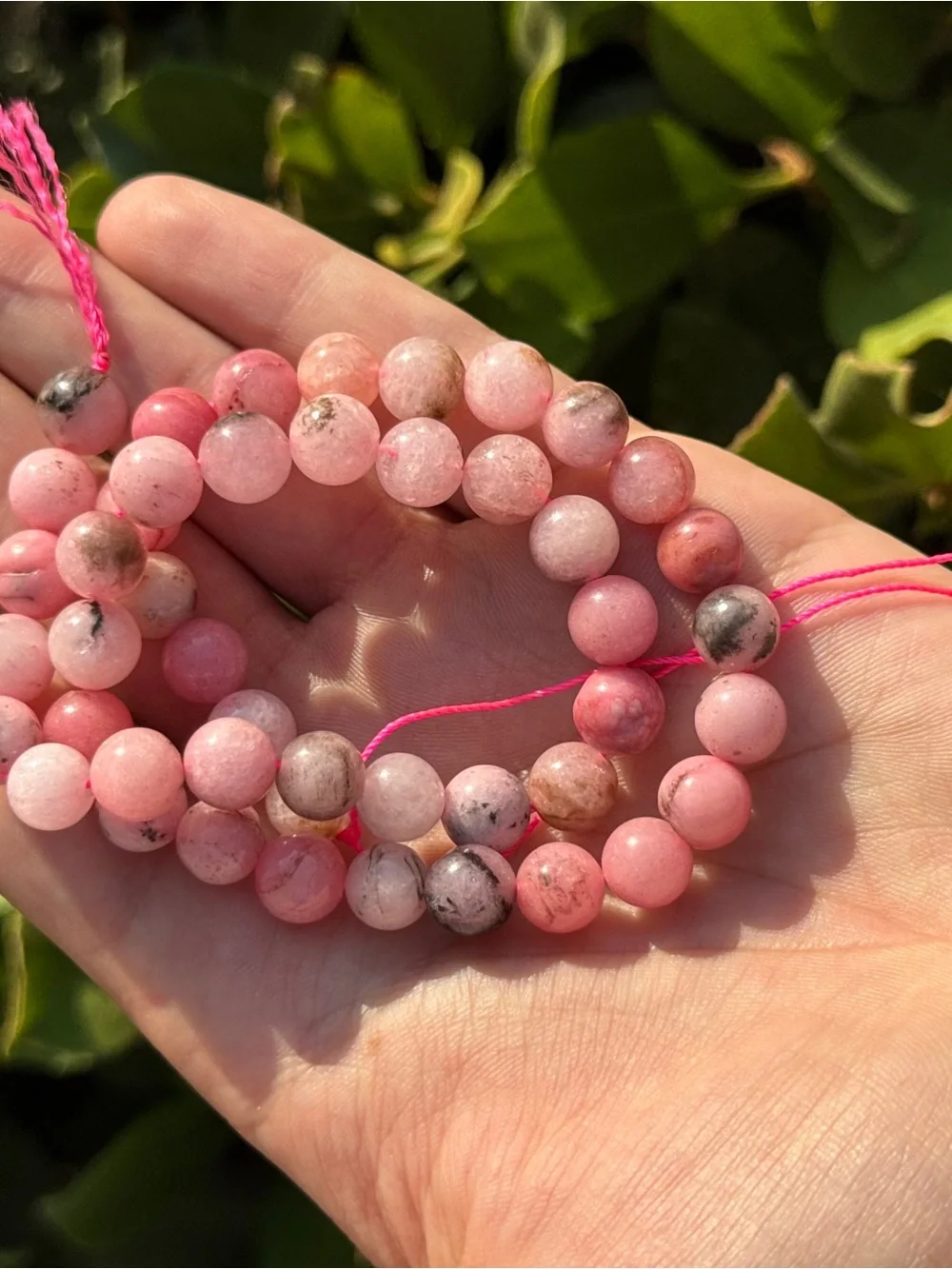Bulk Lot of Natural Cherry Blossom Jasper, Tourmaline and glass beads